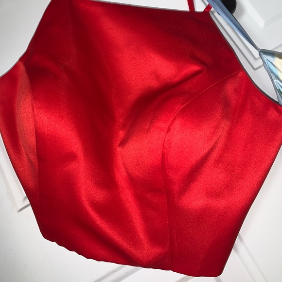 Two piece Floral prom dress - Picture 5 of 8